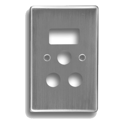 Crabtree Classic 6546/511 2X4 Single Socket Cover Plate, Satin Chrome