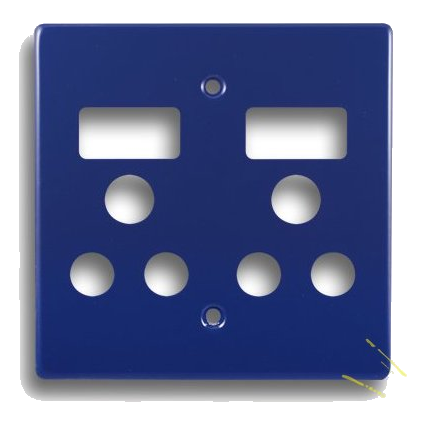 Crabtree Classic 6563/107 4X4 Double Socket Cover Plate, Blue