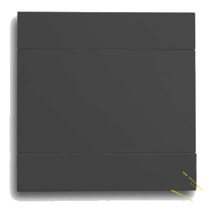 Major-Tech Veti 2 2Vc261 4X4 Blank Cover Plate, Charcoal