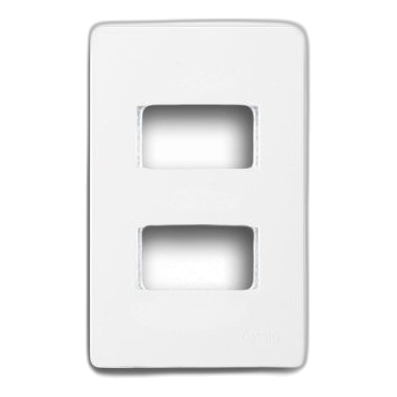 Onesto Matrix 2X4 2 Lever Yoke, White