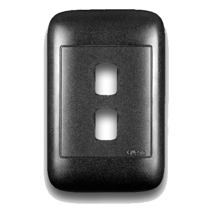 Onesto Oracle On2021Ybk 2X4 2 Lever Cover Plate, Black