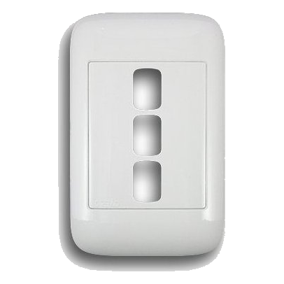 Onesto Oracle On2031 2X4 3 Lever Cover Plate, White