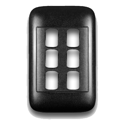 Onesto Oracle On2061Ybk 2X4 6 Lever Cover Plate, Black