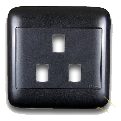 Onesto Oracle On4031Ybk 4X4 3 Lever Cover Plate, Black