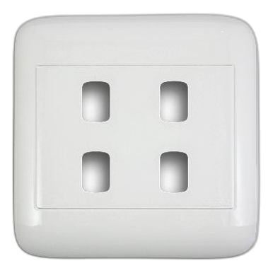 Onesto Oracle On4041Y 4X4 4 Lever Cover Plate, White