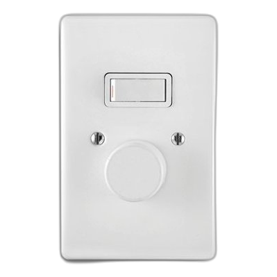 Crabtree Classic 1944/101P 2X4 Dimmer + 1 Way Switch, White