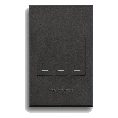 MAJOR-TECH VETI 3 3V1002GG 2xDIMMER + 1×2 WAY SWITCH, GRAPHITE