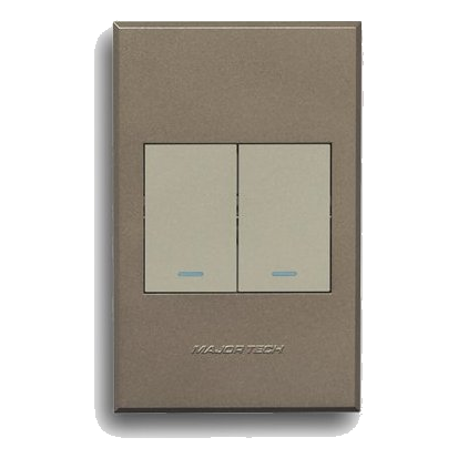 Major-Tech Veti 3 3V100Tb 2X4 2 Lever Dimmer Switch, Bronze