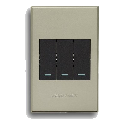Major-Tech Veti 3 3V1022Gt 2X4 Dimmer + 2×2 Way Switch, Titanium