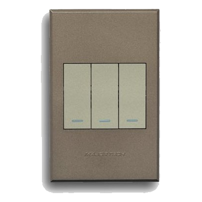 Major-Tech Veti 3 3V1022Tb 2X4 Dimmer + 2×2 Way Switch, Bronze