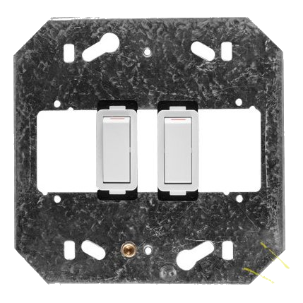 Crabtree Classic 2475 4X4 2 Lever Switch On Yoke, White