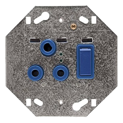 Crabtree Classic 6864 4X4 Dedicated Single Socket On Yoke, Blue