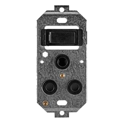 Crabtree Classic 6896/008 2X4 Single Socket On Yoke, Black