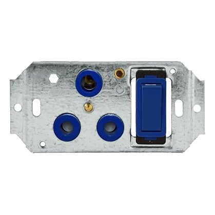 Crabtree Classic 6896H/007 2X4 Single Socket On Yoke, Blue