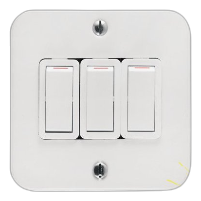 Crabtree Classic 7375P 20Amp 3 Lever Switch, White